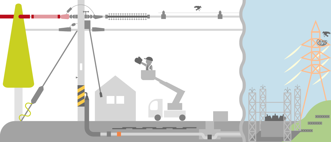 背景イラスト　絶縁用・電線用カバー